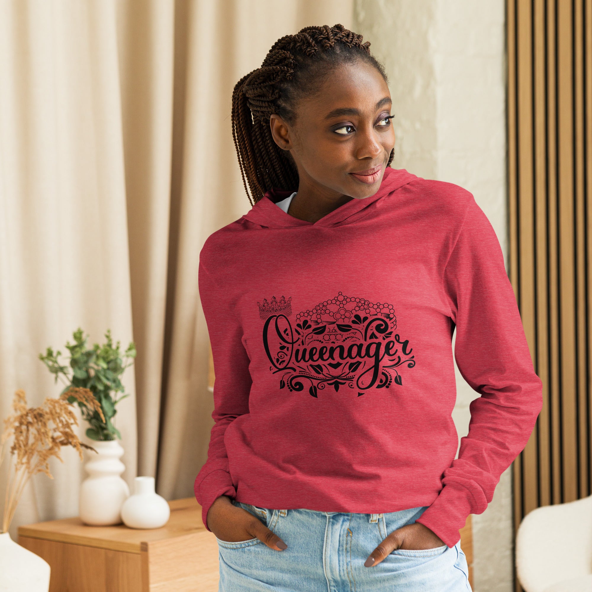 Queenager Hooded long-sleeve tee